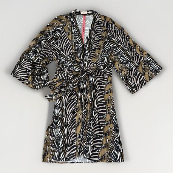 Banana Republic Dresses & Skirts - Banana Republic Dress Womens Size 4 Issa London Luxury Zebra Safari Kimono